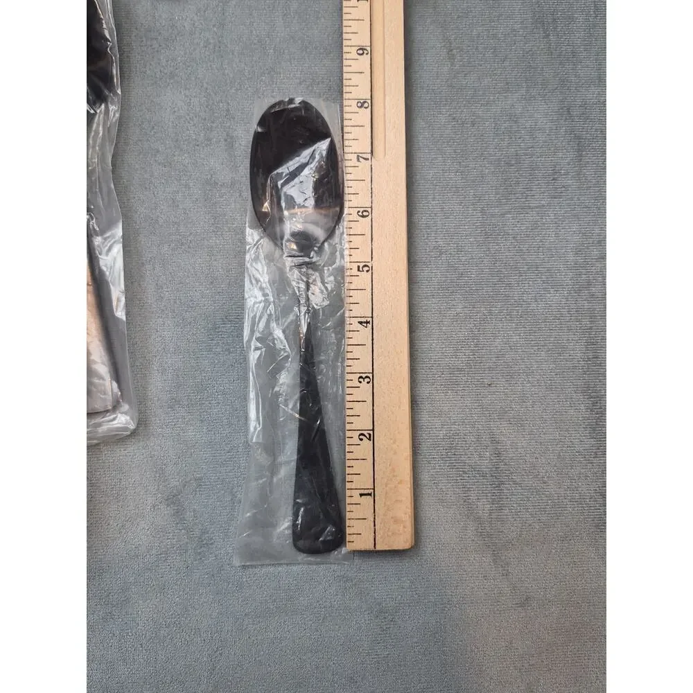 Mikasa Hospitality Black Blair Stainless Steel Soup Spoon 12pk 5262520 8 1/10
